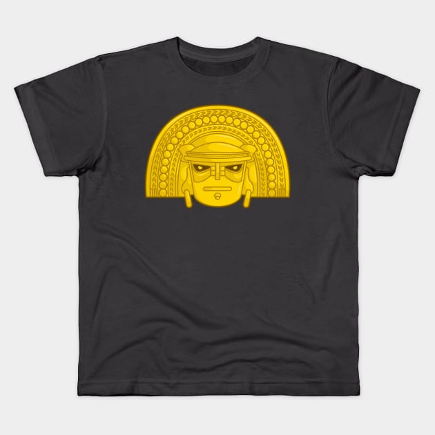 Golden pre columbus Colombian Idol Kids T-Shirt by Drumsartco